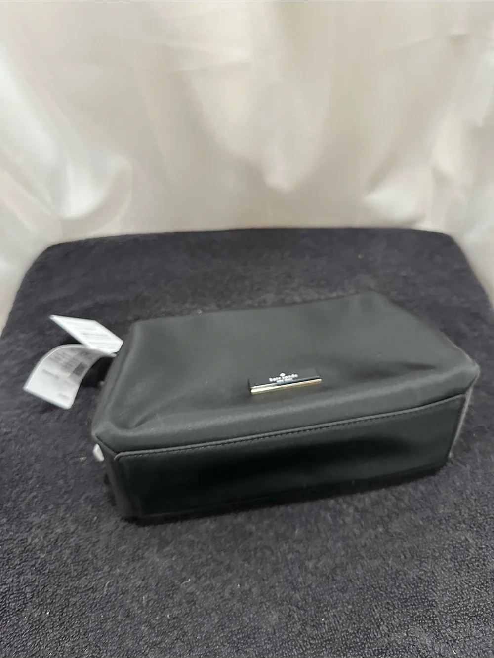 New with Tags - kate spade Black Nylon Cosmetic Case with Gold Hardware